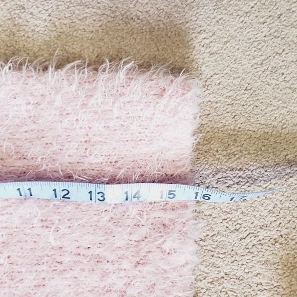 Wild Fable Eyelash Crop Barbie Y2K Fuzzy Bimbo Bubblegum Pink Sweater S - Picture 5 of 7